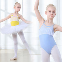Childrens dance clothes ballet good-looking suspenders gymnastics suits one-piece girls mesh dance skirts practice clothes spring and summer
