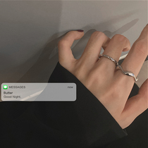 Retro old snake fashion personality Food ring Minimalist cold wind niche design ring female opening ring