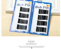 Korean simple one-word clip basic black hairclip plate hair front clip clip hair accessories headwear 1 version