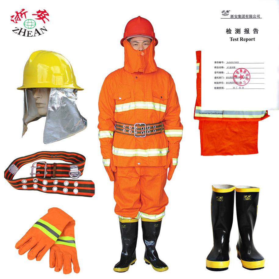 Zhejiang Fire 97 Style Battle Suit Complete Suit Flame Retardant Protective Clothing Five Sets Miniature Fire Station Combat Training Clothes