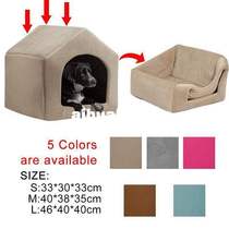 Pet Dog Cat Dome Bed Kitten Cave Cubby Cozy Baskets House Em