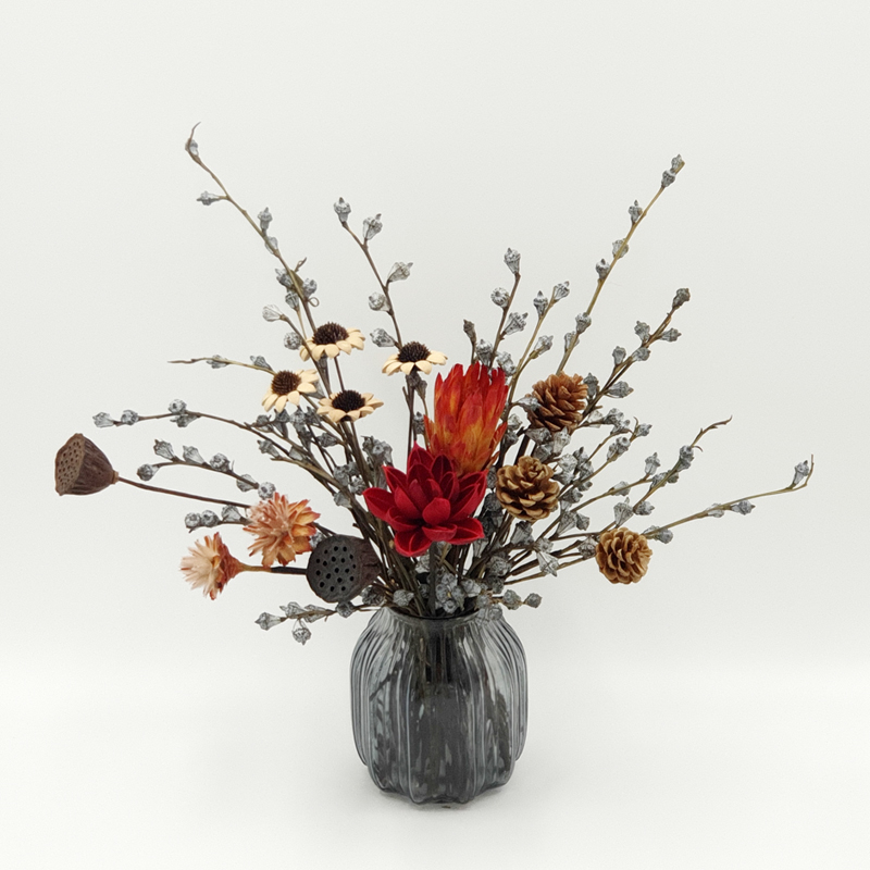 Imported Dry Flowers Genuine Flowers Diyflower Bouquet Material Living Room Table Decoration Jo Relocation Courtesy of the Extravagant Zen-Taobao
