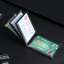 Upgraded Version Exploits Ultra Slim Oil Skin Driving License Motor Vehicle Double Loose-leaf Multifunction Driving Document Color Leather Cover