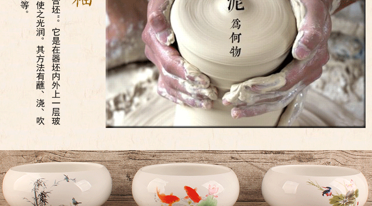 Jingdezhen brush writing brush washer from large brushes water jar beginner to suit small ceramic antique package mailed to wash brush water tanks