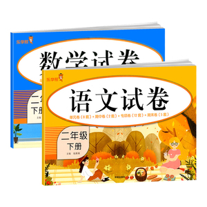 正版 语文数学试卷-二年级（下册）钱赛湖 小学教辅 小学二年级2年级数学 小学数学练习 开明出版社
