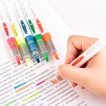 Del S618 series highlighter to take notes key circle marking pen striking color marker pen candy color set
