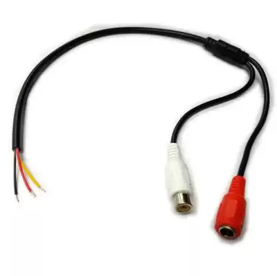 Pickup monitoring dedicated tail line one turn two power supply DC audio AV head RCA female head sound device adapter wiring