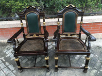 Old Shanghai dining chair French armchair Shanghai style old chair Western furniture old modern chair solid wood armchair