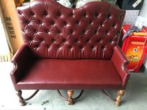 Old Shanghai Haipai furniture multi-person sofa sofa three-person sofa Western antique vintage double sofa