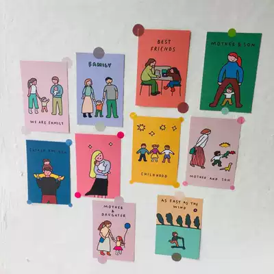Korea ins same Children's Pictorial card photo props card color series set children's room decoration