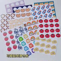 Clear Barn Han Prints CUTE LITTLE BEAR STRAWBERRY CHEESE SNACKS STICKERS HAND LEDGER THIS MOBILE PHONE SHELL DIY DECORATIVE STICKER