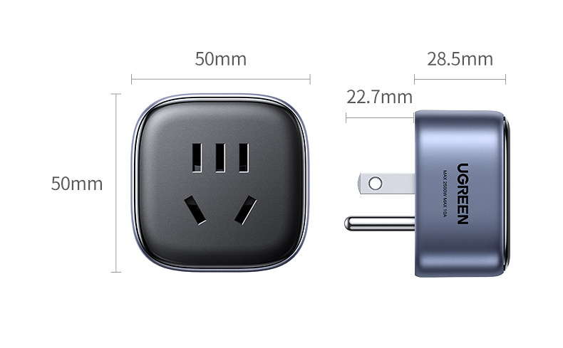 绿联 转换插头 1个【美国使用】黑色 美规转中规插座 美标旅行插头转换器