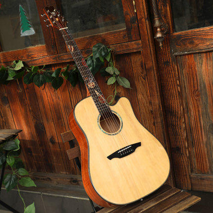 SF Abraham guitar Star Language Wish 1 0 Single board folk acoustic guitar beginner introduction electric box piano