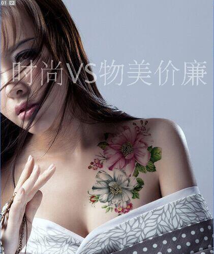 Body Paint Không thấm nước Cô gái Hình xăm Dán Sexy Cover Scar Dán Hình xăm hoa hồng 5 miếng hình xăm dán nhỏ đẹp