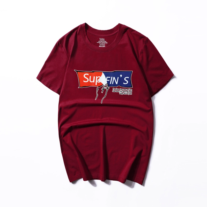 Thêm phân bón để tăng chất béo áo thun cotton tay ngắn thêm kích thước lớn người béo lỏng người giả cotton chất béo áo thun trắng nam