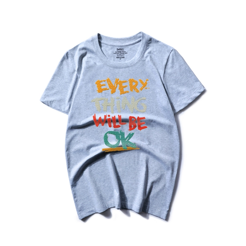 Áo thun nam tay ngắn cotton mùa hè mỏng phần trẻ trung béo ngậy cộng với phân bón XL áo cổ tròn áo thun nam áo phông nam tay ngắn đen 