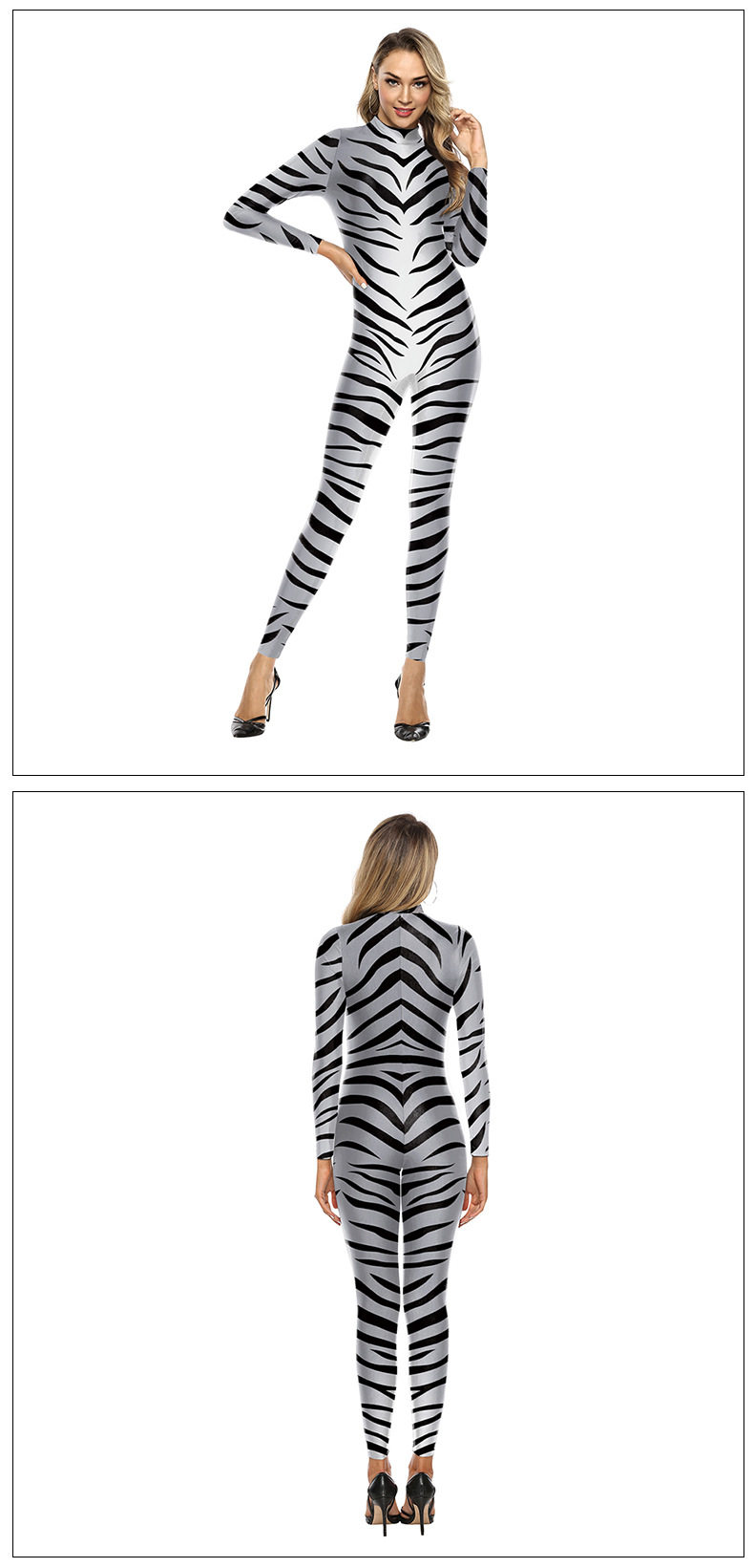 Боди/брюки women's snake print skinny casual jumpsuit女装紧身休闲连体裤