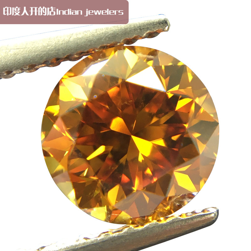 Coloured diamond orange diamond round 1 25 carat FDBYO dark coloured orange with yellowish si1 net degree GIA certificate