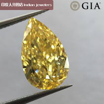 Gia Pear Shaped 2 51 Clay Fancy lntense Orangy Yellow Diamond Naked Stone Customized