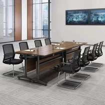 Folding training tables and chairs long table combination mobile desk education institution stitching conference table double table modern