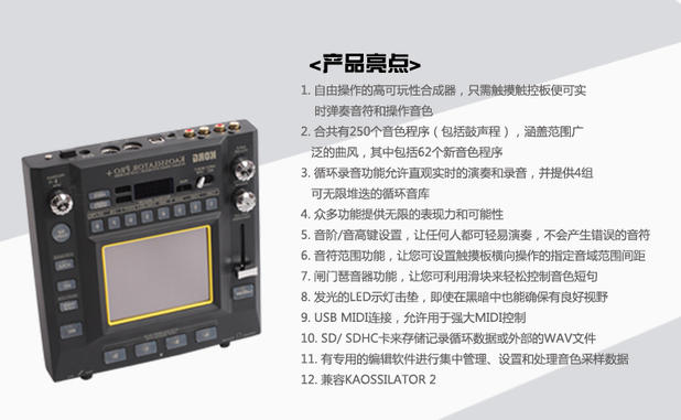 Keyin / KORG KAOSSILATOR PRO + Hiệu ứng tổng hợp Hiệu ứng cảm ứng - Bộ tổng hợp điện tử dan piano dien tu