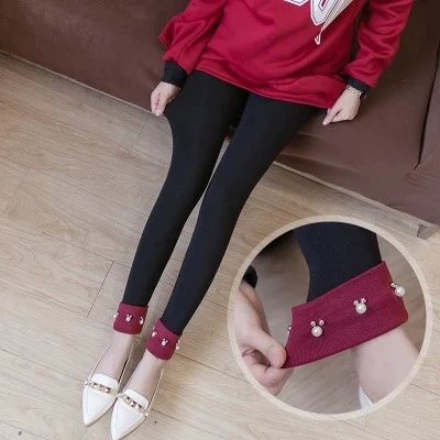 Bà bầu mang thai xuân hè 2019 mới mẹ mang đôi chân gầy cho bà bầu quần legging nâng bụng cho bà bầu mùa xuân