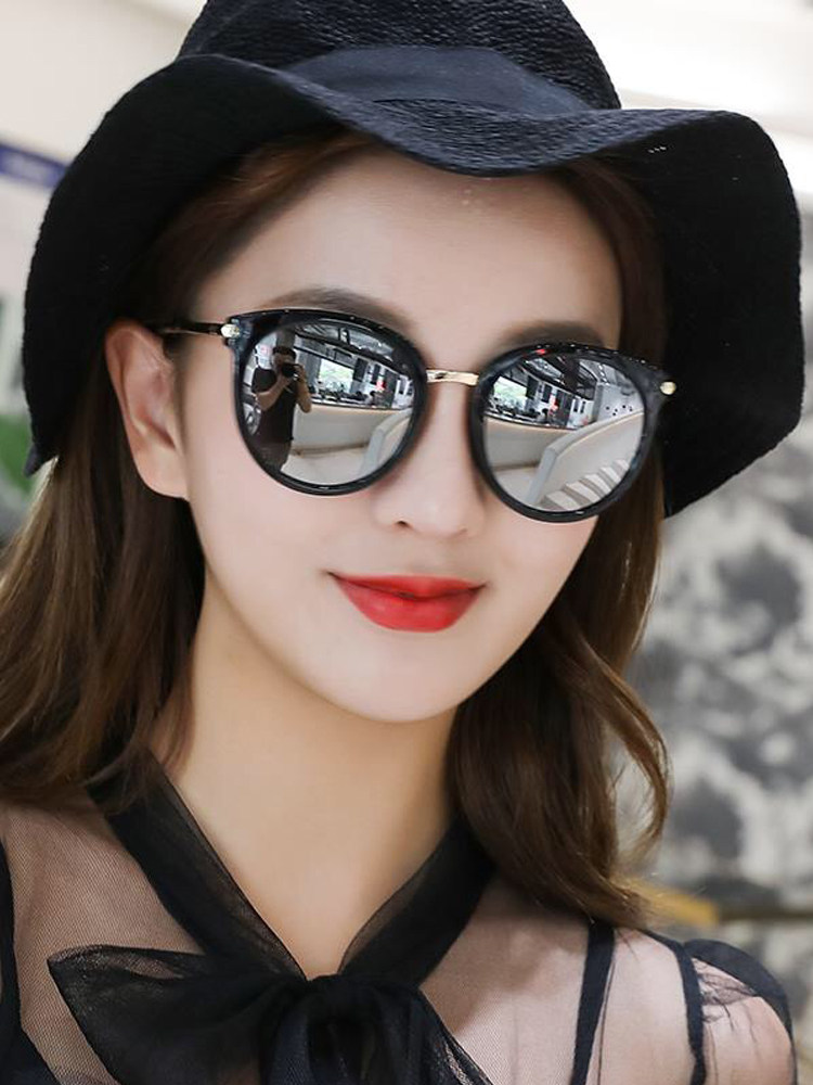 2025 New Polarized Sunglasses for Women, Trendy Fashion Celebrity Glasses, Large Frame, Round Face, Anti-Uv Driving Sunglasses