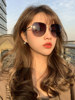 Sunglasses for Women, Summer New Style, Trendy Ladies 2024 Polarized Sunglasses, Fashionable Internet Celebrity Sun Protection, Uv Protection Driving Glasses