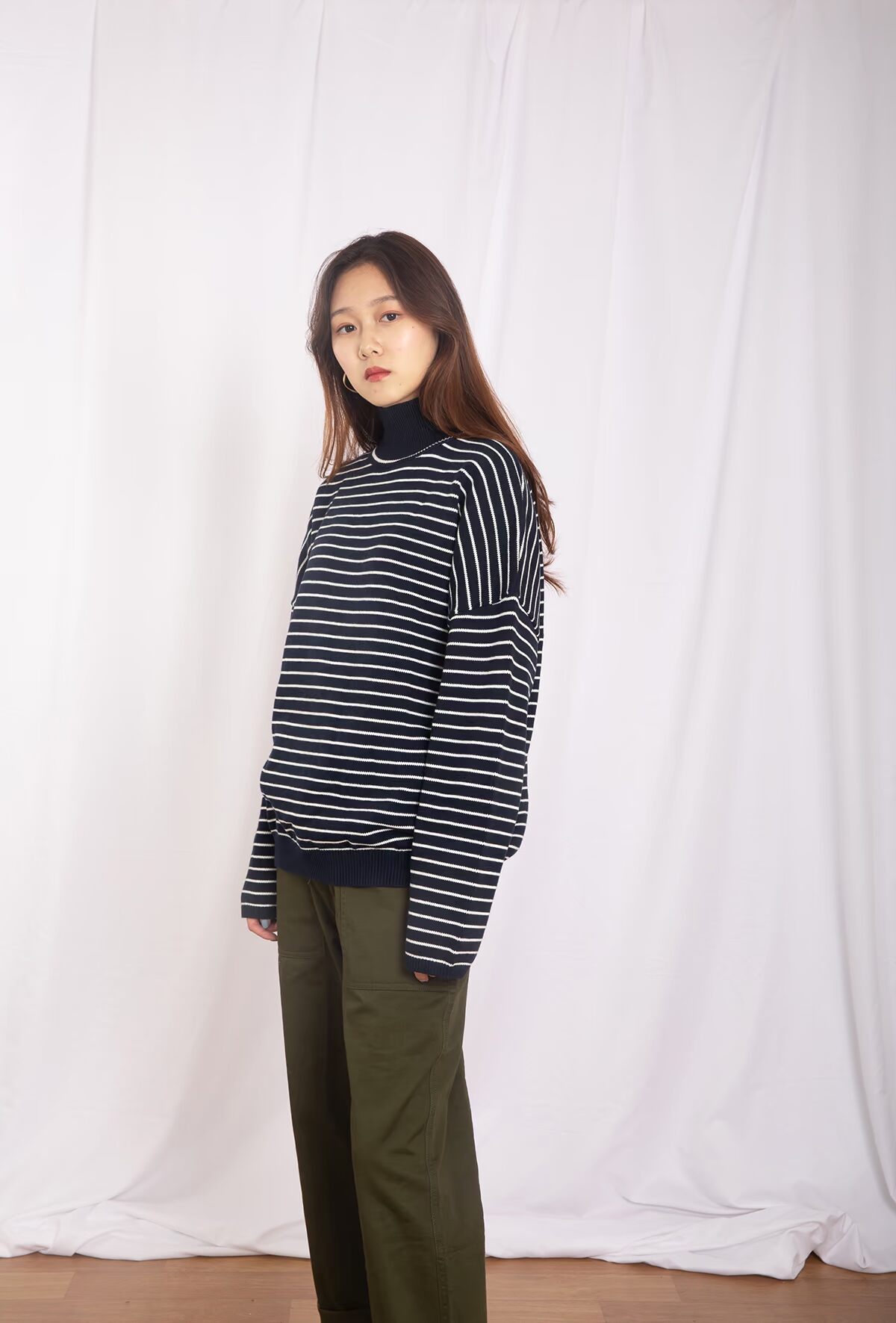 Liberty Kostume1757 og107 mùa thu và mùa đông quân đội màu xanh lá cây lỏng lẻo thẳng quần dụng cụ quân đội Nhật Bản quần kaki nam
