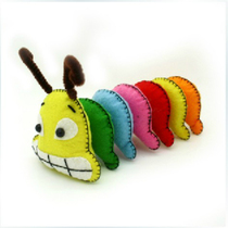 Pregnant mother handmade cut-free non-woven diy material pack caterpillar doll 2 only baby know the color