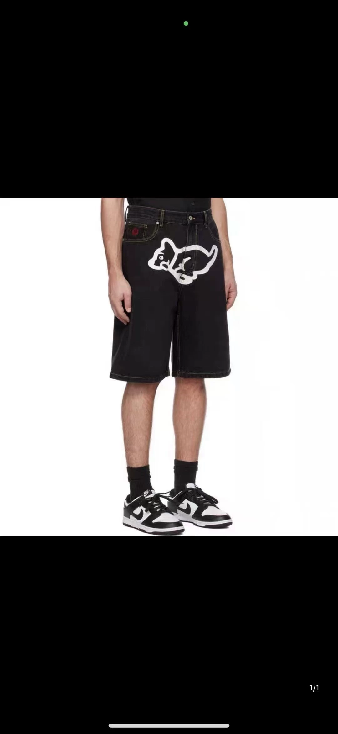 BBC ICE CREAM 24SS Flying Dog Running Dog принтованные джинсовые шорты для мужчин и женщин BEAST Selection