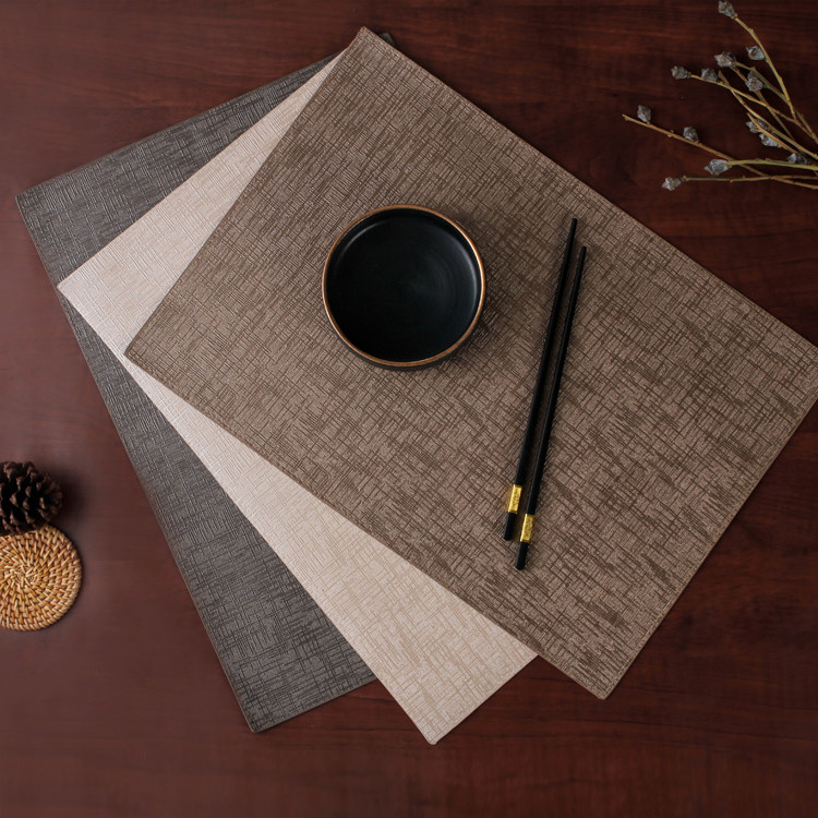 Nordic Double-sided Leather Western Dining Mat Waterproof Anti-Slip Heat Insulation Mat Home Bowl Cushion Disc Cushion Anti-Burn Cutlery Mat Tabletop Mat