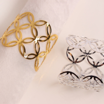 Model room bathroom cabinet bathroom gold silver towel buckle bathroom store hotel towel ring wash basin decoration