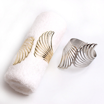 Bathroom showroom golden silver towel buckle ornaments hotel model room bathroom showroom bathroom cabinet accessories