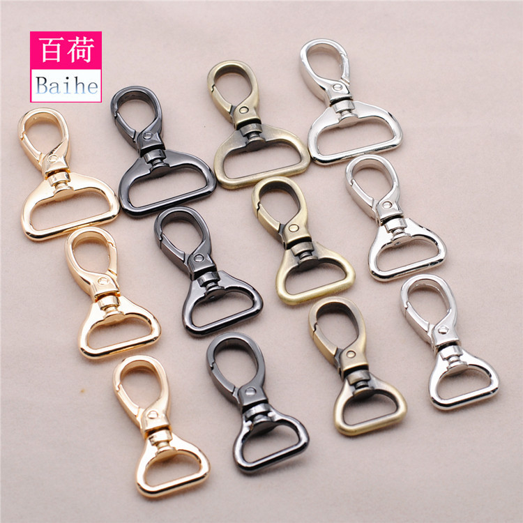Metal Hook Buckle for Women's Bags, Lobster Clasp for Crossbody Bags, Shoulder Strap Buckle, 2 Pieces