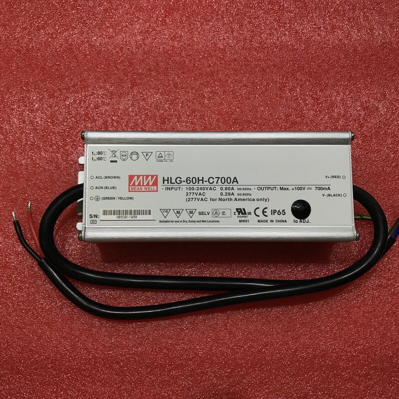 Factory direct sales of The mean WELL power supply of Weiwan Mingwei original one loss ten HLG-60H-C700A