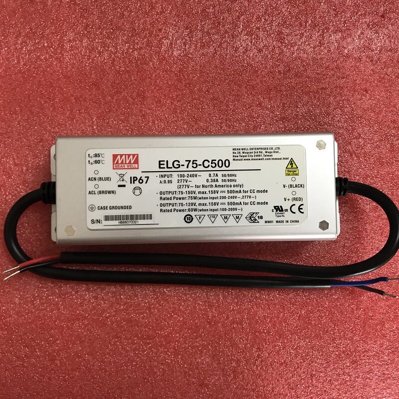 Manufacturer Direct Sale Taiwan Mingwei MEAN WELL Power Supply Original Fake One Lost ten ELG-75-C500-3Y