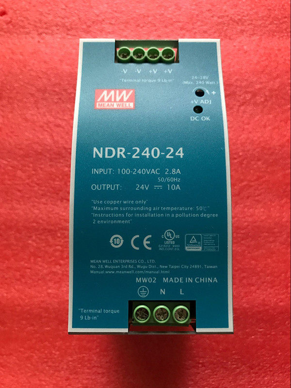 Manufacturer direct sales Taiwan Mingwei Mean well power supply original fake one to ten NDR-240-24