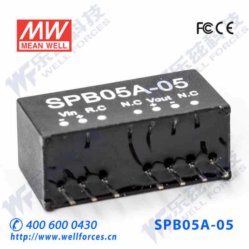 Mean WELL module power supply SPB05A-05 5W 9~18V to 5V1A