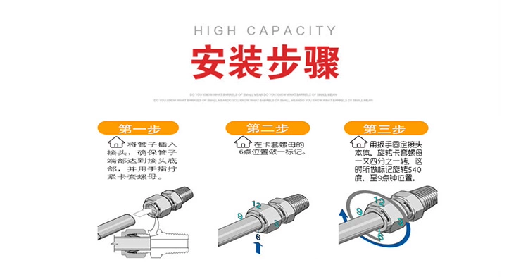 co nối ống thủy lực Tùy chỉnh 
            304 thép không gỉ thẻ tay áo khớp thẻ đôi xuyên suốt thiết bị đầu cuối chủ đề ống đồng nhanh nguồn khí ống không khí không hàn 316 cút nối thủy lực