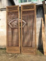 East Yang Wood Carving made of old 2 5 m antique doors and windows gate screen New Chinese solid wood fence flower grid partition