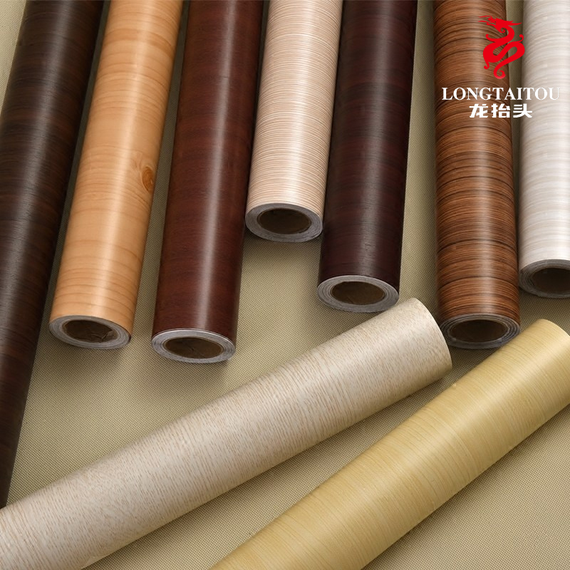 自粘木纹墙纸柜子门家具翻新贴纸防水3d立体