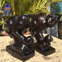 Edge Creativity Red Wood Burmese Black Acid Branches Immediately Seal Hou Solid Wood Engraving Duozodiac Pendulum Pieces Handiwork