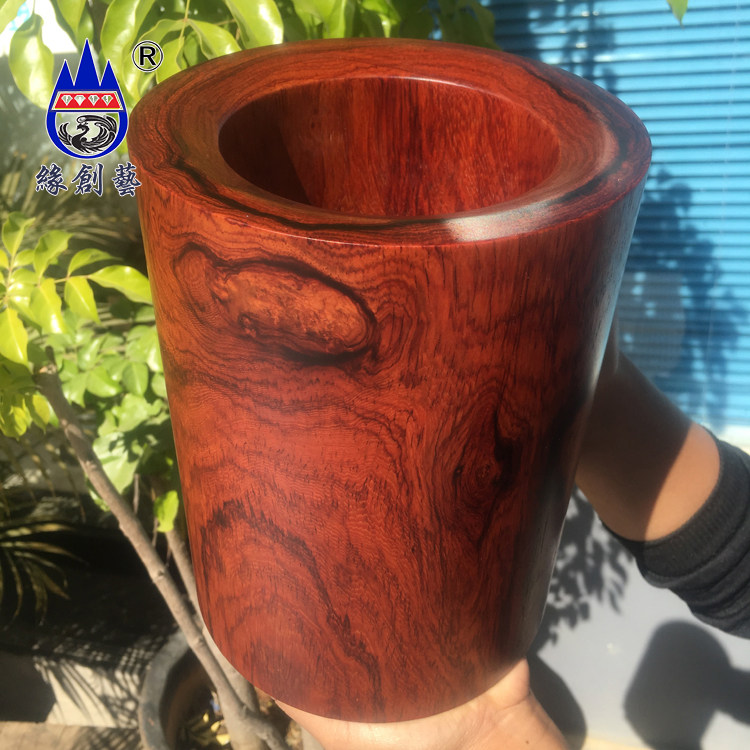 The edge creation art mahogany Burmese big red acid branch whole wood pen barrel Auschwitz yellow sandalwood solid wooden desk pen plug-in piece