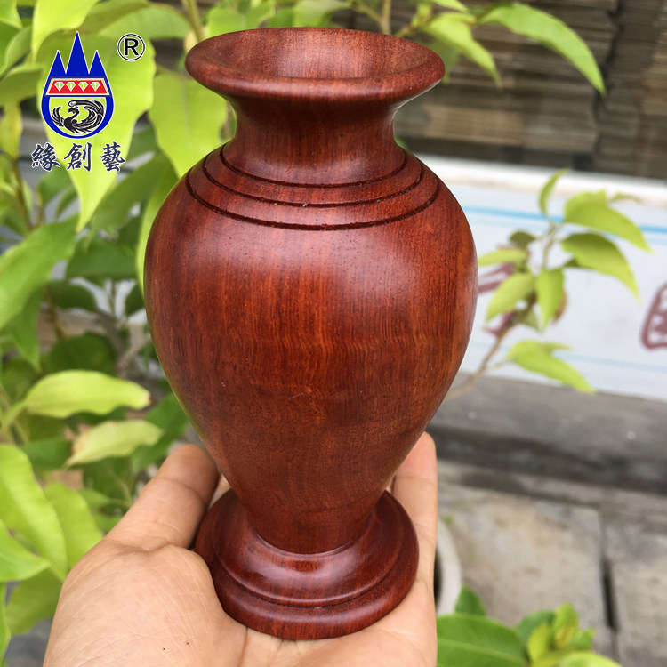 Redwood vase Burmese pear whole wood hollowed out dry flower small vase home living room decorations ornaments