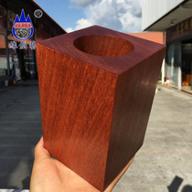 Edge Creativity Myanmar Flowers Pear Pen Holder Big Fruit Purple Sandalwood Solid Wood Square Pen Inserts Whole Wood Quality Handicraft Pen Jar