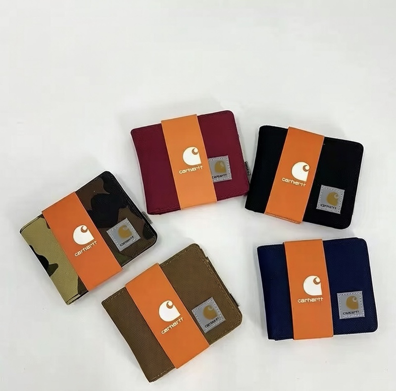 Trendy Brand Canvas Wallet Card Holder Coin Purse 80% off Short Canvas Student Youth Unisex Id Holder