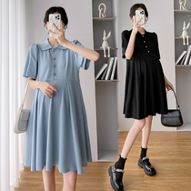 Pregnancy Woman Dress Summer Fashion Blouse Summer Fashion Flipped Over Knee Easy Pregnant Woman With Dress And Summer Out of Breastfeeding Skirt