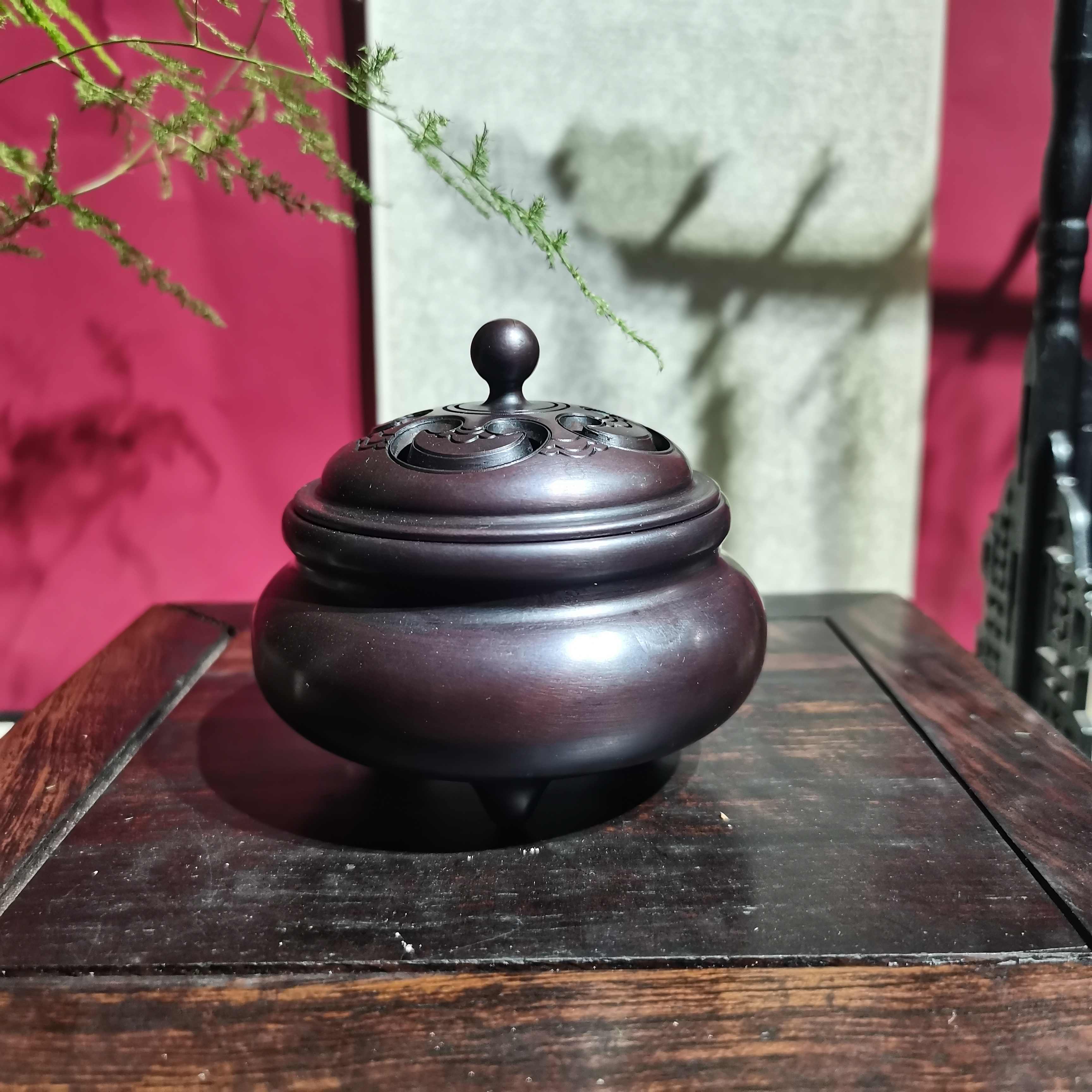 銅炉 香炉【福地洞天】 三足竹節紋香炉 宣徳炉 茶道香道具 工芸品 置物 銅炉 香炉【福地洞天】 三足竹節紋香炉 宣徳炉 茶道香道具 工芸