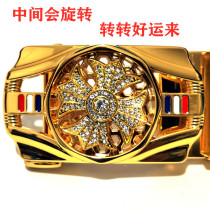 Time to run rotating automatic buckle belt head mens alloy belt buckle head Net Red fashion belt clip 3 5